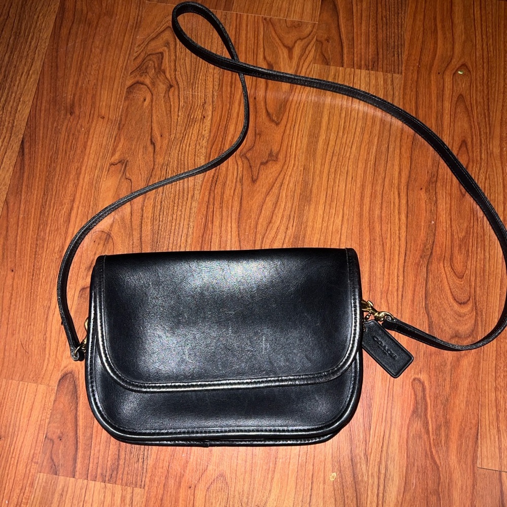 Coach Black Leather Crossbody Bag